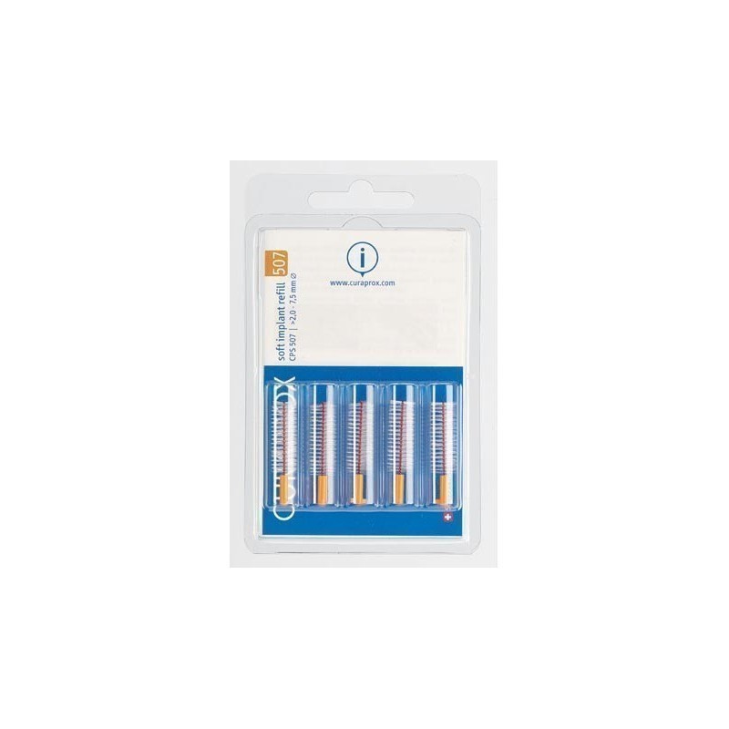 Curaprox CPS 507 Soft Implant Μεσοδόντια βουρτσάκια Ανταλλακτικά refill 5τμχ Curaprox CPS 507 Soft Implant Μεσοδόντια βουρτσάκια Ανταλλακτικά refill 5τμχ
