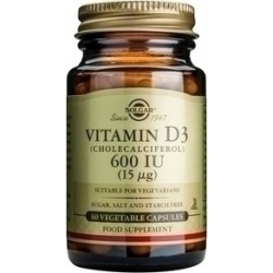 Solgar Vitamin D3 600iu 60 φυτικές κάψουλες