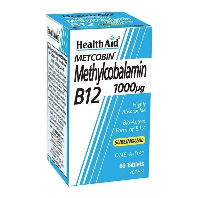 Health Aid Methylcobalamin Metcobin B12 1000mg 60 ταμπλέτες