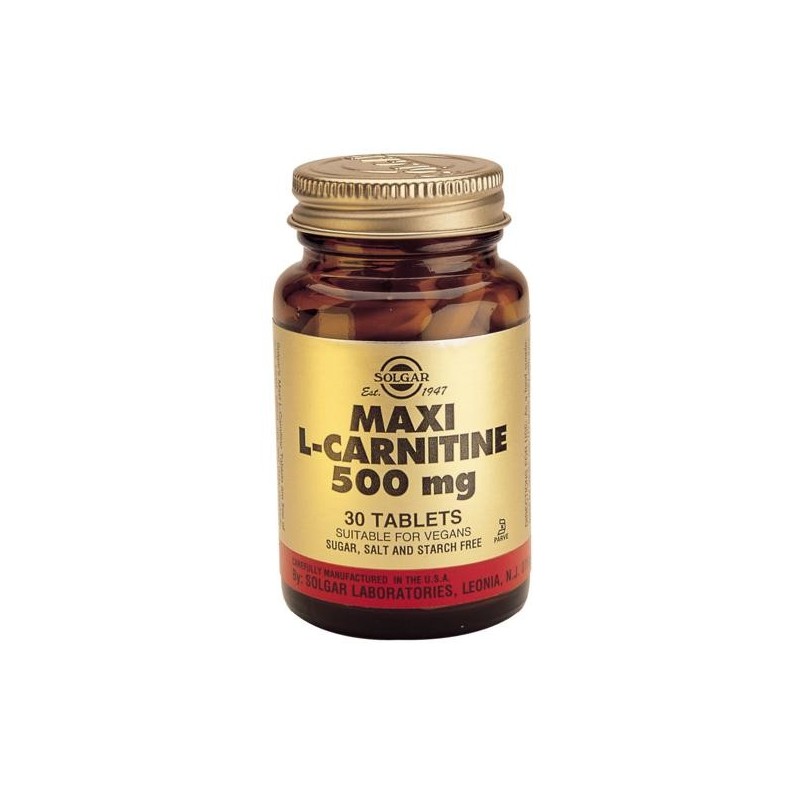 Solgar L-Carnitine 500mg 30 ταμπλέτες Solgar L-Carnitine 500mg 30 ταμπλέτες