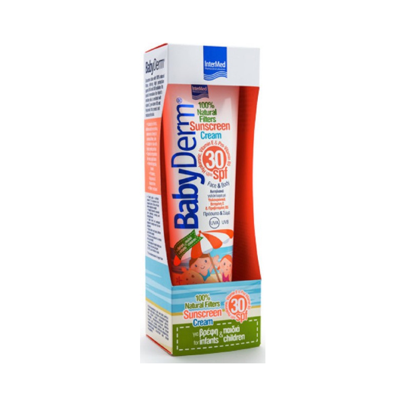 Intermed Babyderm Sunscreen Cream Face & Body SPF30 300ml