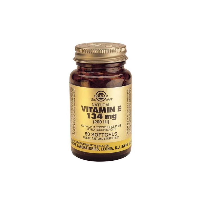 Solgar Vitamin E 200iu 50 κάψουλες