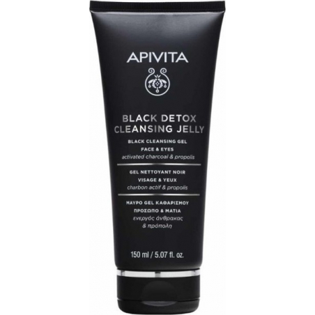 Apivita Black Detox Cleansing Jelly Face & Eyes 150ml