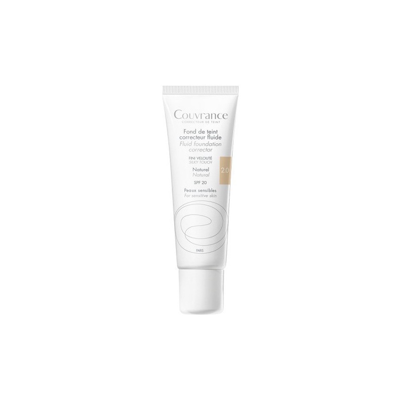 Avene Couvrance Fluid Foundation Corrector SPF20 2.0 Natural 30ml Avene Couvrance Fluid Foundation Corrector SPF20 2.0 Natural 30ml
