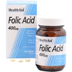 HealthAid Folic Acid 400μg 90 ταμπλέτες