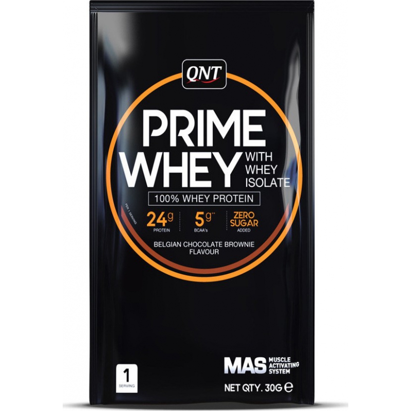 QNT Prime Whey with Whey Isolate 30gr Belgian Chocolate Brownie