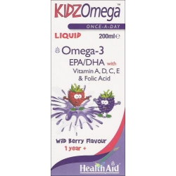Healthaid Kidz Omega Βατόμουρο Σιρόπι 200 ml