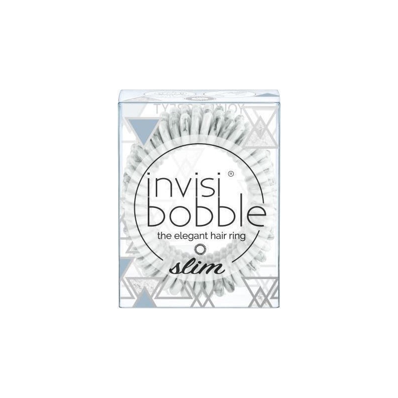 Invisibobble Slim Youre Greyt Marblelous Shiny Grey Λαστιχάκια Μαλλιών 3τμχ