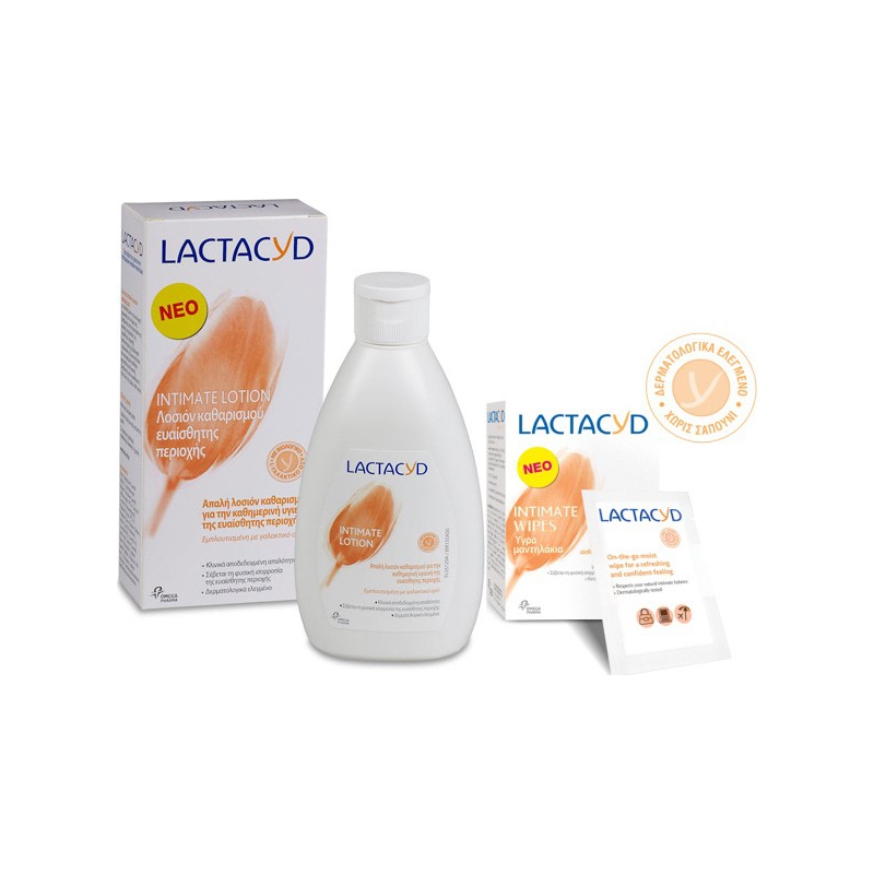 Lactacyd Set Intimate lotion 300ml & Μαντηλάκια 15tem