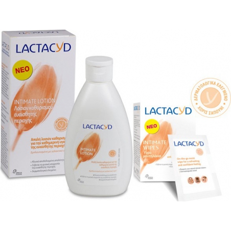 Lactacyd Set Intimate lotion 300ml & Μαντηλάκια 15tem