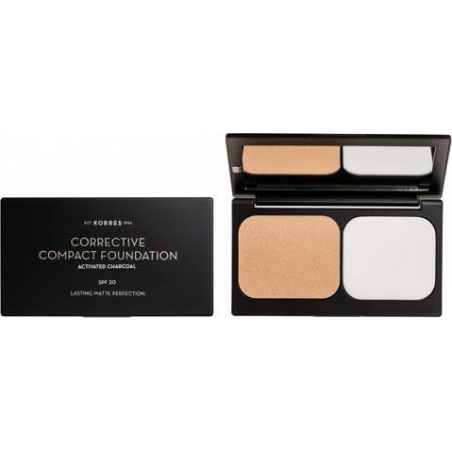 Korres Activated Charcoal Corrective Compact Foundation ACCF2 9.5gr