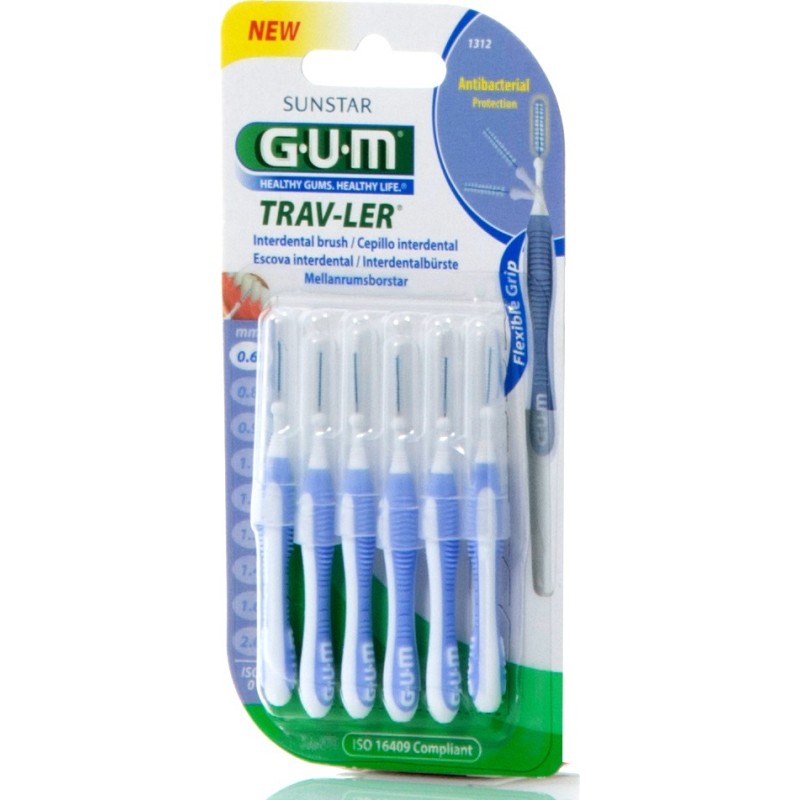 GUM 1312 Trav-ler Interdental Brush - Μεσοδόντιο Βουρτσάκι 0.6mm Λιλά 6 τμχ GUM 1312 Trav-ler Interdental Brush - Μεσοδόντιο Βουρτσάκι 0.6mm Λιλά 6 τμχ
