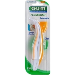 GUM 847 Flosbrush Automatic Οδοντικό Νήμα Ελαφρά Κερωμένο 30m Πορτοκαλί