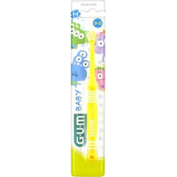 GUM 213 Baby Soft Κίτρινη Οδοντόβουρτσα 0-2 Ετών 1τμχ