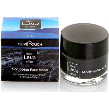 Olive Touch Black Lava Scrub Face Mask Μάσκα Απολέπισης Προσώπου 50ml