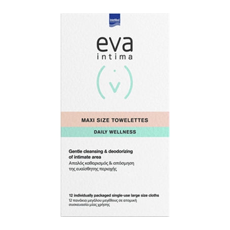 Intermed Eva Intima Maxi Size Towelettes Daily Wellness 12τμχ