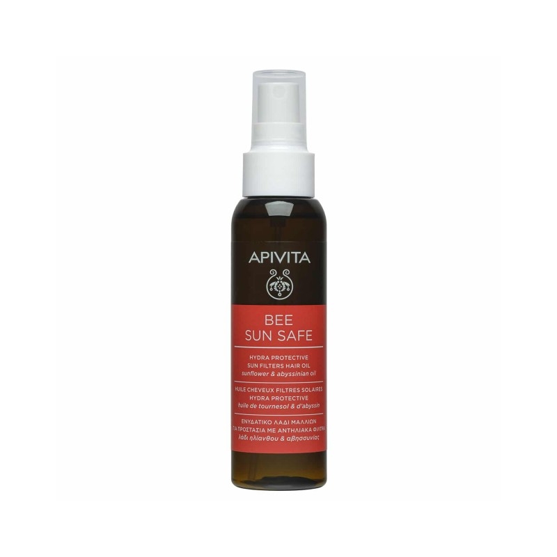 Apivita Bee Sun Safe Hydra Protective Hair Oil Ενυδατικό Λάδι Μαλλιών με Αντηλιακά Φίλτρα 100ml