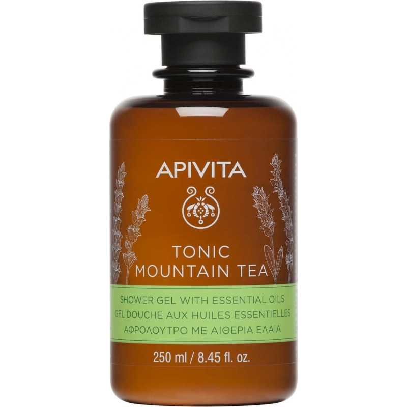 Apivita Tonic Mountain Tea Αφρόλουτρο Με Αιθέρια Ελαια 250ml