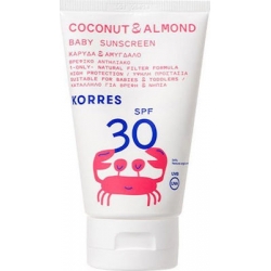 Korres Baby Sunscreen Coconut & Almond SPF30 100ml - Βρεφικό Αντηλιακό Γαλάκτωμα Για Πρόσωπο + Σώμα