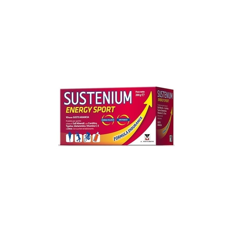 Menarini Sustenium Energy Sport Πορτοκάλι 10 φακελίσκοι Menarini Sustenium Energy Sport Πορτοκάλι 10 φακελίσκοι