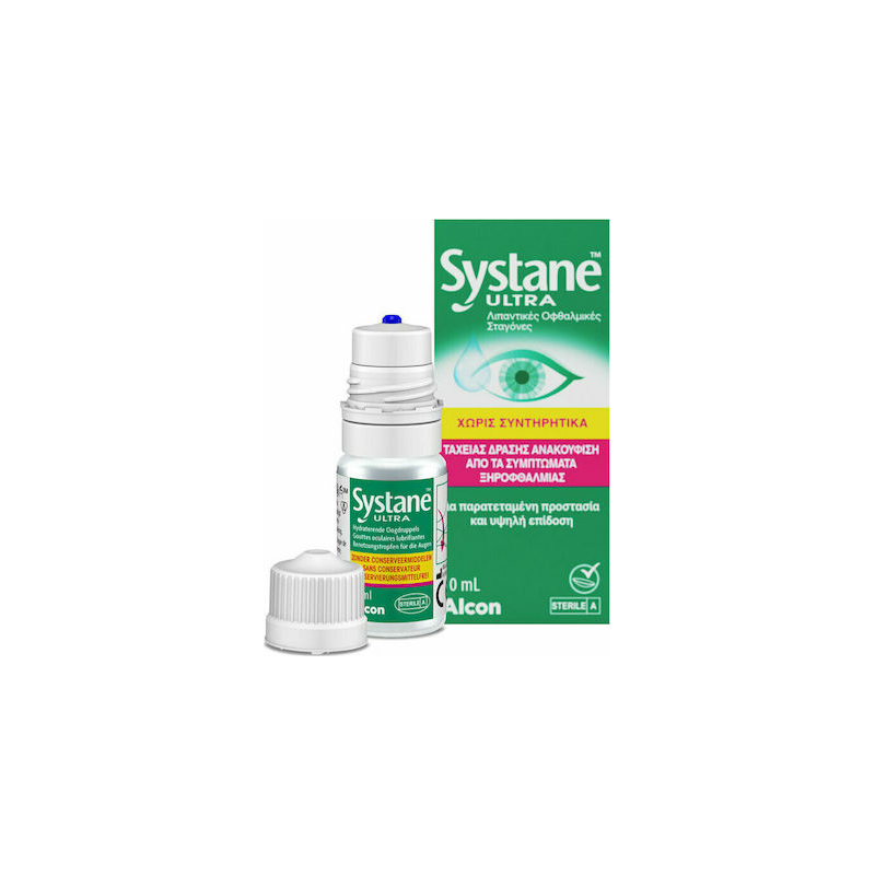 Systane Ultra Mpdf Drops Λιπαντικές Οφθαλμικές Σταγόνες Χωρίς Συντηρητικά 10ml