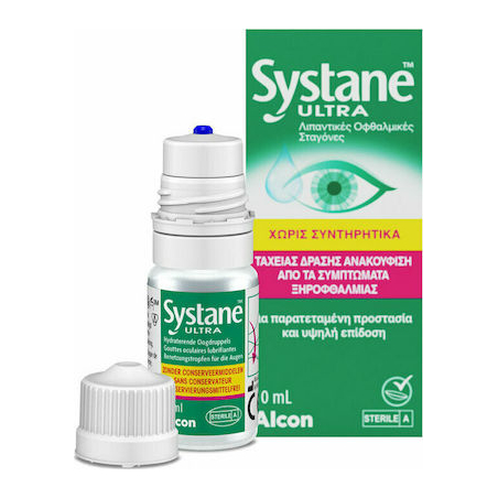 Systane Ultra Mpdf Drops Λιπαντικές Οφθαλμικές Σταγόνες Χωρίς Συντηρητικά 10ml