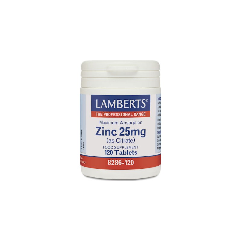 Lamberts Zinc 25mg (Citrate) 120 ταμπλέτες Lamberts Zinc 25mg (Citrate) 120 ταμπλέτες