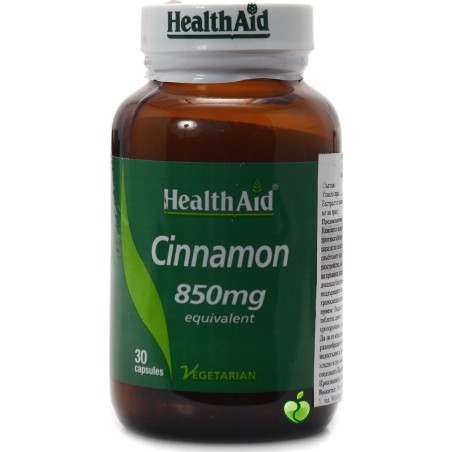 Health Aid Cinnamon 850mg 30 κάψουλες