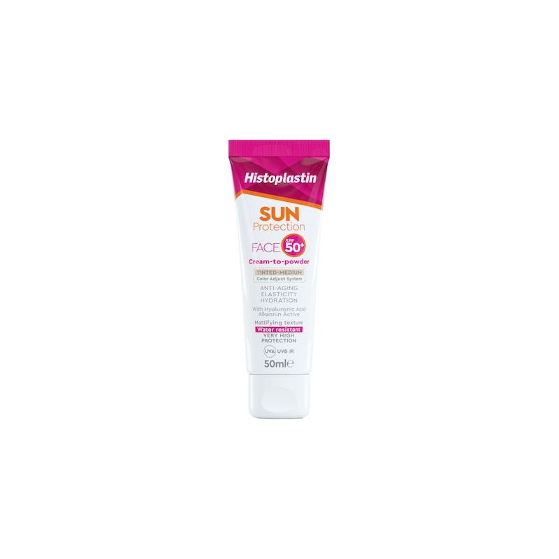 Heremco Histoplastin Sun Protection Tinted Face Cream to Powder Medium SPF50+ 50ml Heremco Histoplastin Sun Protection Tinted Face Cream to Powder Medium SPF50+ 50ml