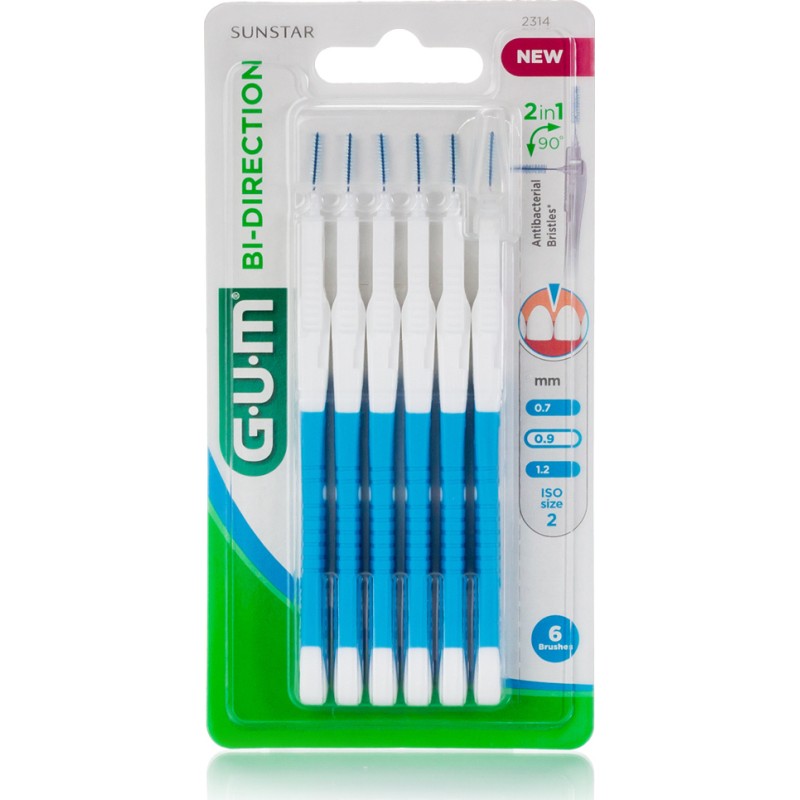 GUM Bi-Direction 2314 0.9mm Μπλε 6τμχ GUM Bi-Direction 2314 0.9mm Μπλε 6τμχ