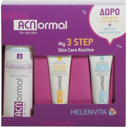 HELENVITA - ACNormal Cleansing Gel 200ml & Δώρο ACNormal Rebalancing Emulsion 30ml & ACNormal Purifying Facial Μask 30ml