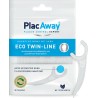 PlacAway Eco Twin-Line Διπλό Λευκαντικό Οδοντικό Νήμα με Λαβή 30τμχ