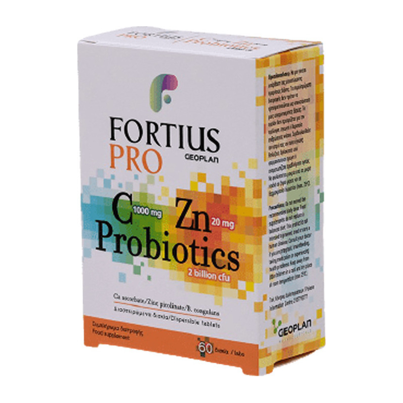 Geoplan Fortius Pro Vitamin C 1000mg & Zinc 20mg & Probiotics 60tabs