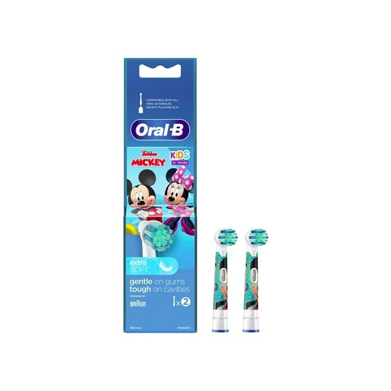 Oral-B Ανταλλακτικό για Ηλεκτρική Οδοντόβουρτσα Disney Mickey Mouse για 3+ χρονών 2τμχ
