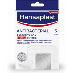 Hansaplast Αποστειρωμένα Αυτοκόλλητα Επιθέματα Med Antibacterial Sensitive XXL 10x8cm 5τμχ