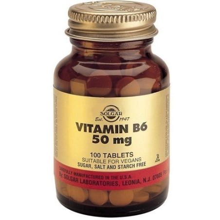 Solgar B 6 50mg 100 ταμπλέτες Solgar B 6 50mg 100 ταμπλέτες