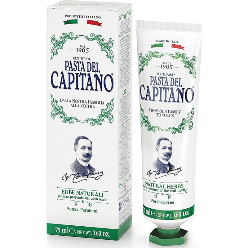 Pasta del Capitano Natural Herbs Οδοντόκρεμα Φυτική για Βαθύ Καθαρισμό 75ml Pasta del Capitano Natural Herbs Οδοντόκρεμα Φυτική για Βαθύ Καθαρισμό 75ml