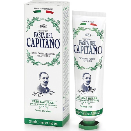 Pasta del Capitano Natural Herbs Οδοντόκρεμα Φυτική για Βαθύ Καθαρισμό 75ml