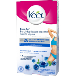 Veet Easy Gel Strips Sensitive Skin 16τμχ