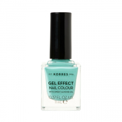 Korres Gel Effect Gloss Βερνίκι Νυχιών Μακράς Διαρκείας 98 Aquatic Turquoise 11ml