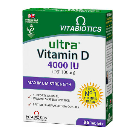 Vitabiotics Ultra Vitamin D3 4000iu 96 ταμπλέτες
