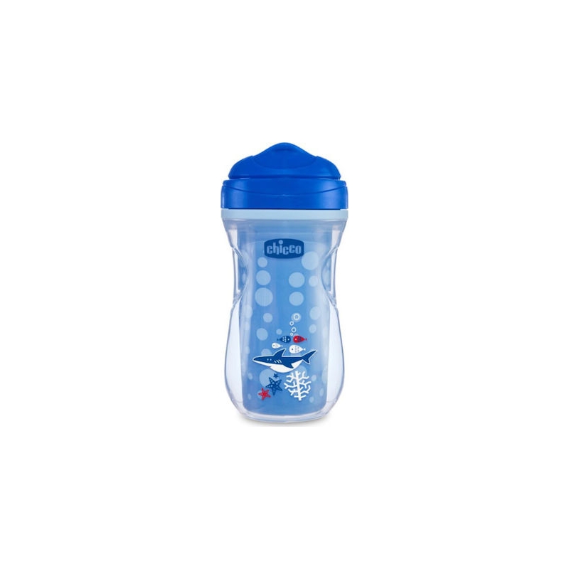 Chicco Active Cup 266ml 14m+ Blue Shark