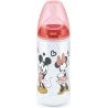 Nuk Πλαστικό Μπιμπερό First Choice Plus Mickey & Minnie Κατά των Κολικών με Θηλή Σιλικόνης 300ml για 6-18 μηνών Red
