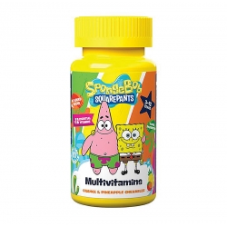 Parkacre SpongeBob Multivitamin Πορτοκάλι & Ανανάς για 3-12 χρονών 60 ζελεδάκια