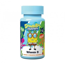 Parkacre SpongeBob Vitamin D Πορτοκάλι & Ανανάς για 3-12 χρονών 60 ζελεδάκια