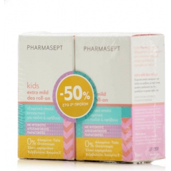 Pharmasept Kids Extra Mild Αποσμητικό σε Roll-On Χωρίς Αλουμίνιο 2x50ml