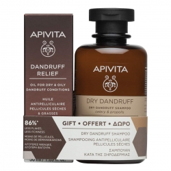 Apivita Promo Dandruff Oil Λάδι κατά της Ξηροδερμίας 50ml & ΔΩΡΟ Dry Dandruff Shampoo κατά της Ξηροδερμίας 250ml