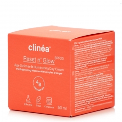 Clinea Reset n' Glow SPF20 Κρέμα Ημέρας Αντιγήρανσης & Λάμψης, 50ml