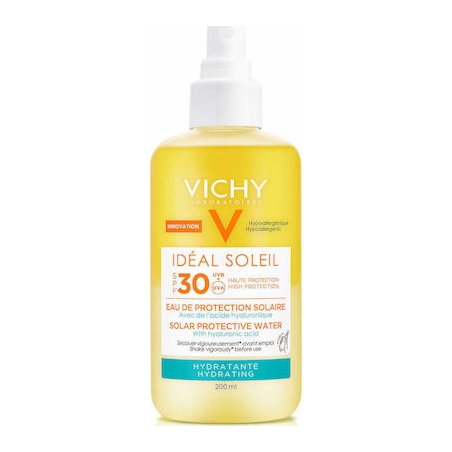 Vichy Solar Protective Water Αδιάβροχη Αντηλιακή Λοσιόν για το Σώμα SPF30 σε Spray 200ml
