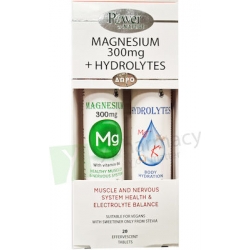 POWER HEALTH - Magnesium with Stevia 300mg (20eff.tabs) & Hydrolytes with Stevia (20eff.tabs)